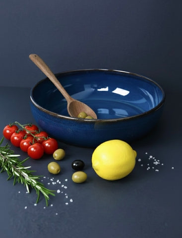 Stoneware Shallow Serving Bowl | EWA 60 oz