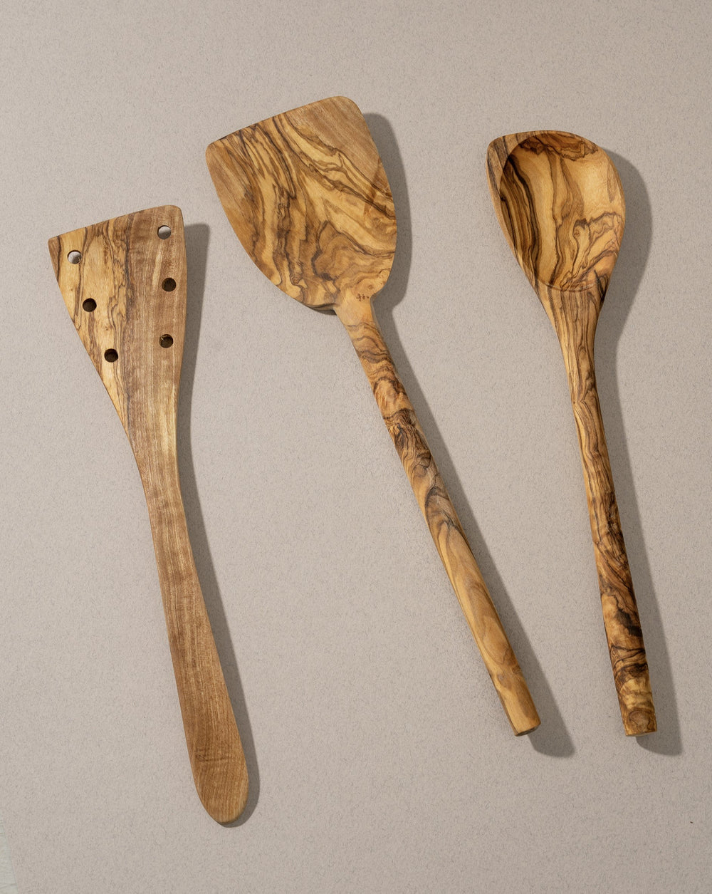 Natural Olive Wood Utensils Bundle