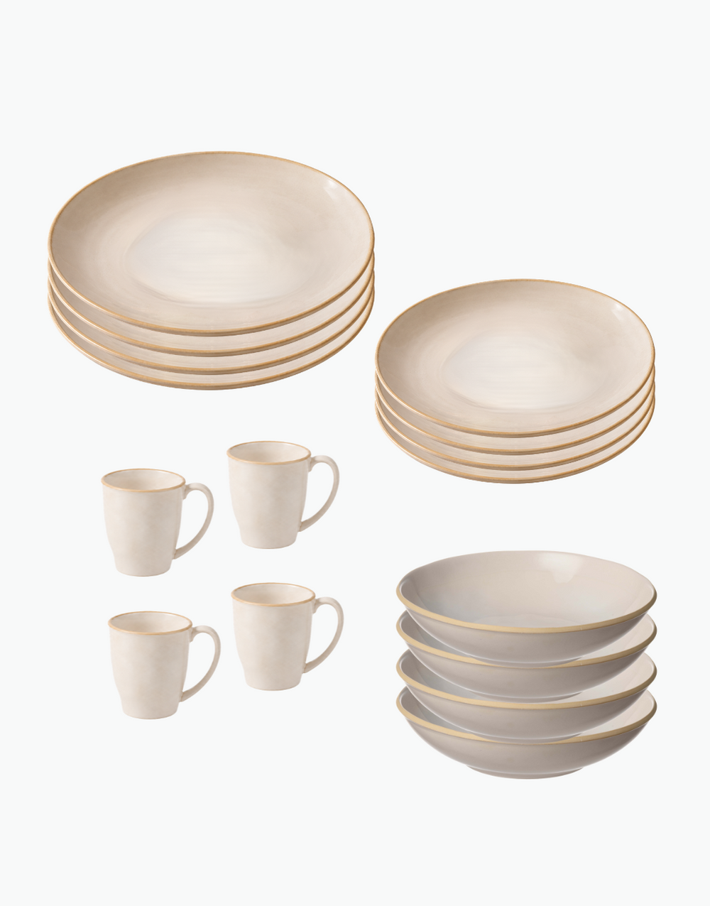 Edge Everyday Dinnerware Set — 16 Pieces